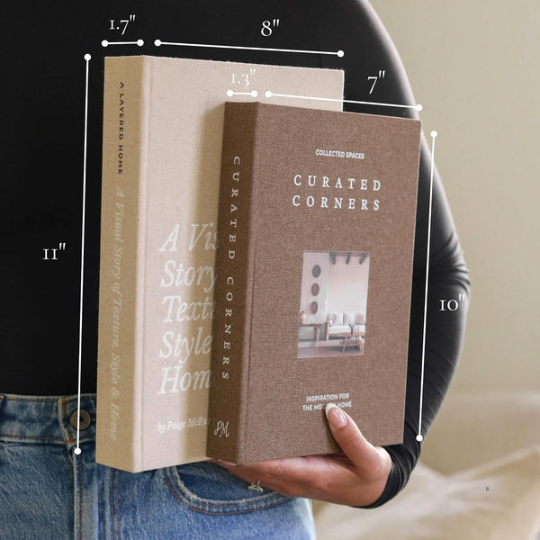 Decorative Books for Home Decor - 2 Linen Fake Books for Decorating Shelf | Faux Book Box Set for Hidden Storage and Decoration - Neutral Coffee Table Book for Any Home Aesthetic, Bookshelf, Shelves5