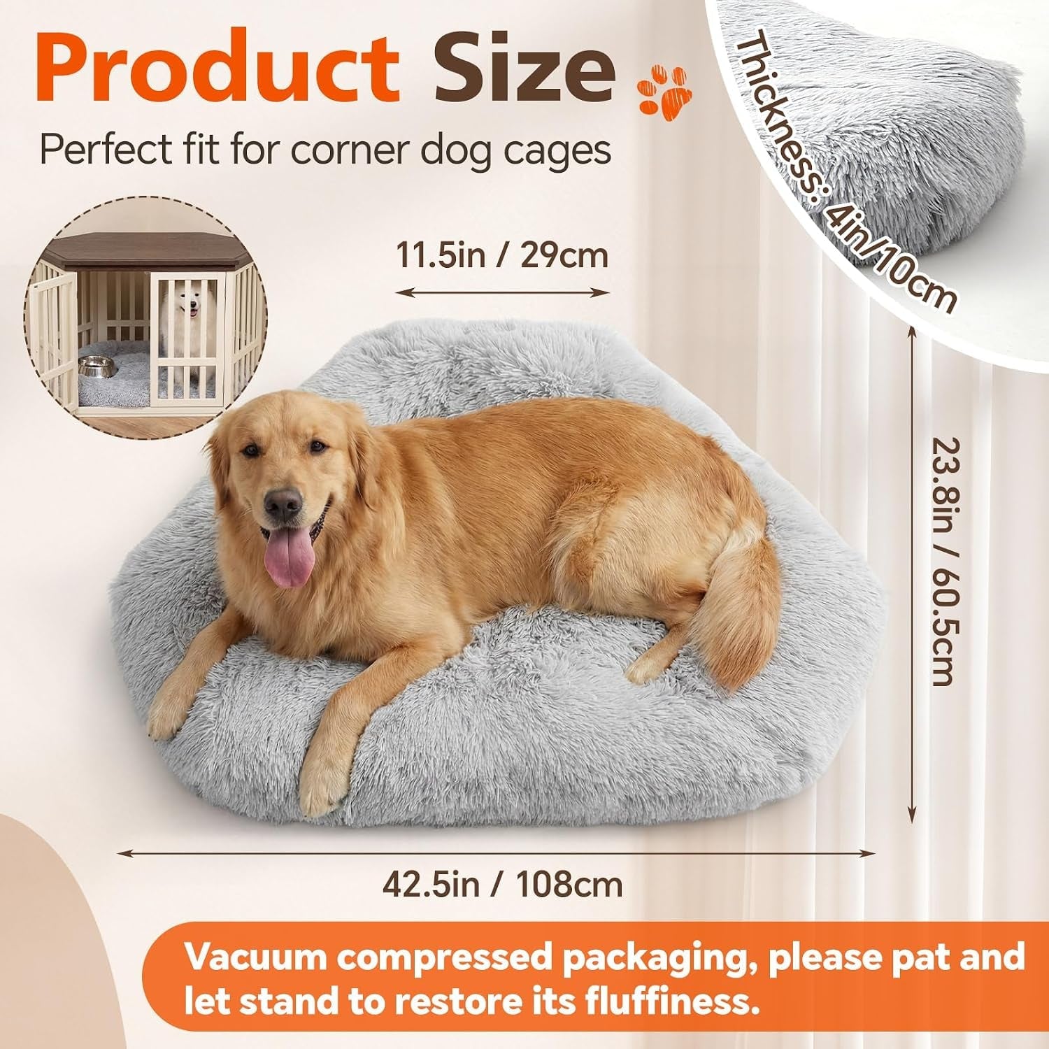 lemonroad-42-5-inch-corner-dog-crate-bed-pad-washable-dog-kennel-pad-mat-furniture-for-large-dogs-thick-plush-crate-pet-cage-sleeping-bed-pet-corner-side-table-only-mat