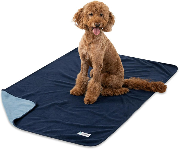 Petami Waterproof Dog Blanket for Couch, Pee Proof Reversible Cat Blanket for Sofa Bed Furniture Protector, Soft Fleece Washable Pet Throw for Dogs Cats Puppies Kittens, 40X60 Black Gray13