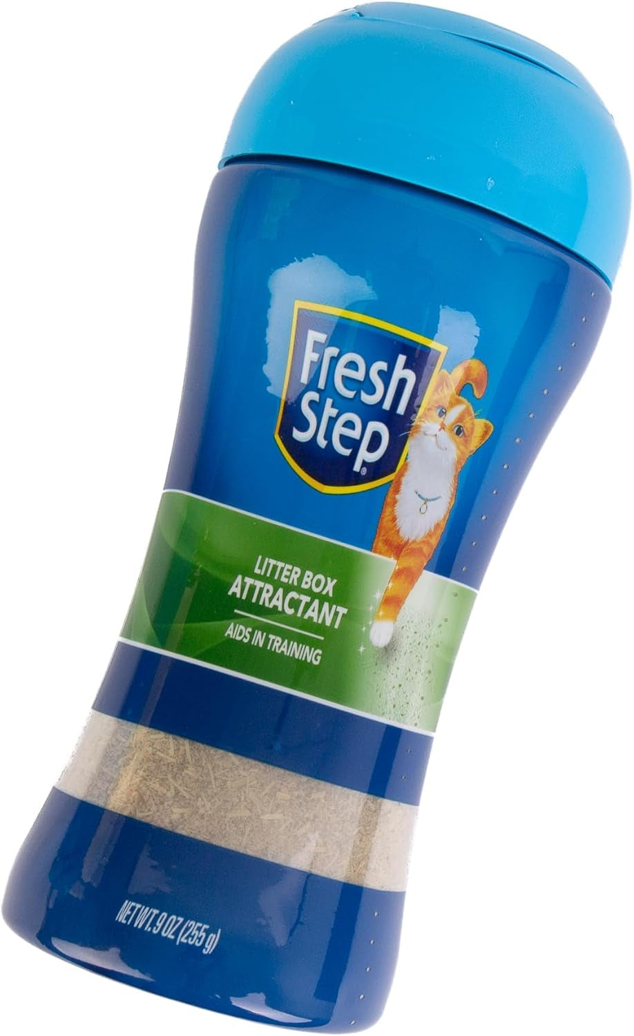 fresh-step-litter-box-attractant-powder-cat-litter-training-aid-encourages-litter-box-use-herbal-blend-additive-works-with-any-litter-type-for-cats-and-kittens-no-mess-bottle-9-ounce-3-pack