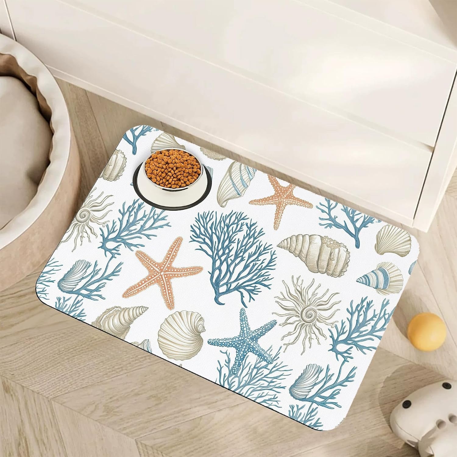 marble-dog-cat-food-mat-blue-teal-turquoise-gold-absorbent-pet-feeding-mat-with-rubber-backing-non-slip-water-bowl-placemat-indoor-pet-accessories-supplies-12x20