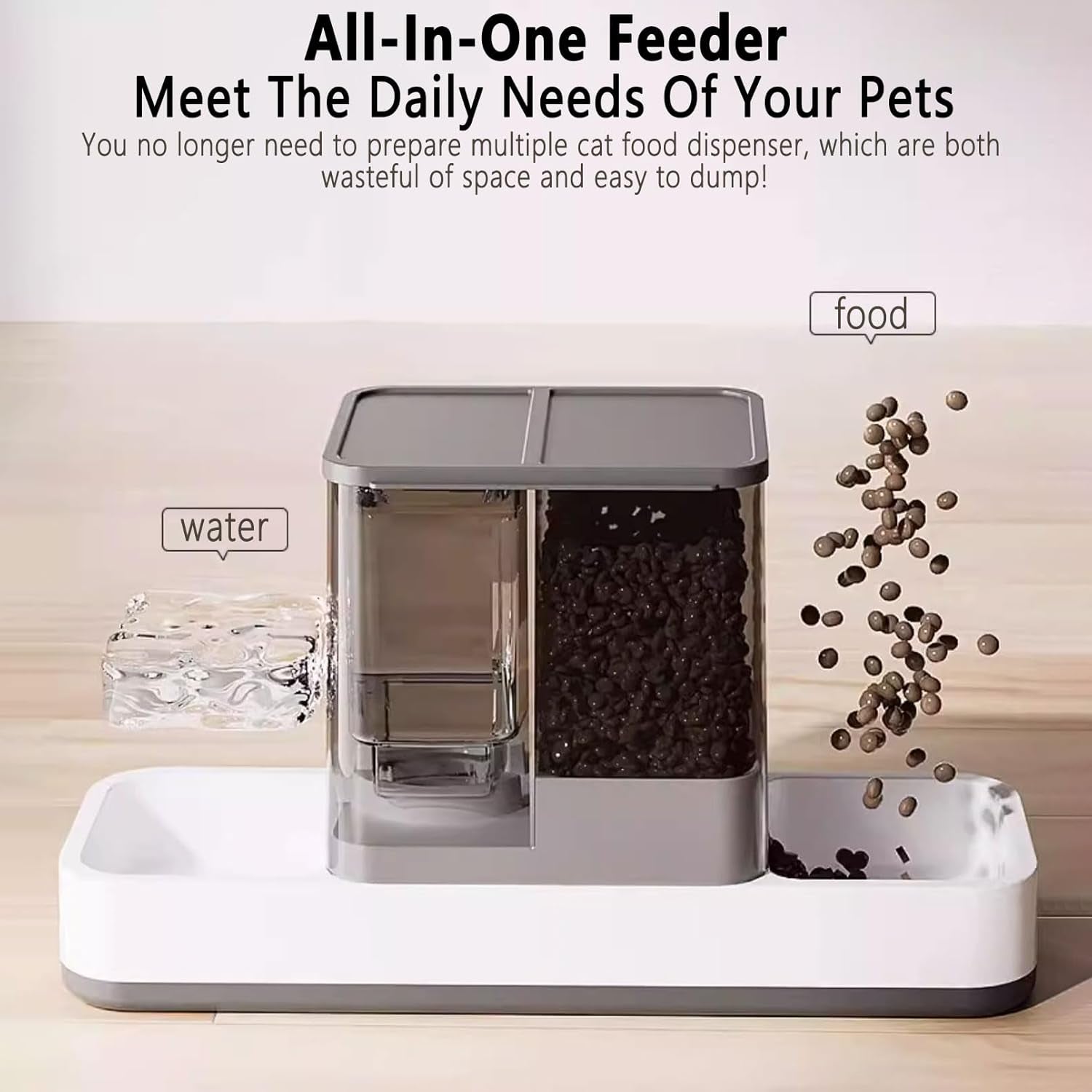 kathson-gravity-cat-food-and-water-dispenser-automatic-dog-feeder-waterer-2-in-1-auto-pet-food-and-water-bowl-set-self-feeding-for-puppy-kitten-grey