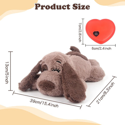 BEVERLYSHARK Beverly Shark Puppy Heartbeat Toy Dog Anxiety Relief Calming Aid Puppy Heartbeat Stuffed Animal Behavioral Training Sleep Aid Comfort Soother Plush Toy for Puppies Cats3