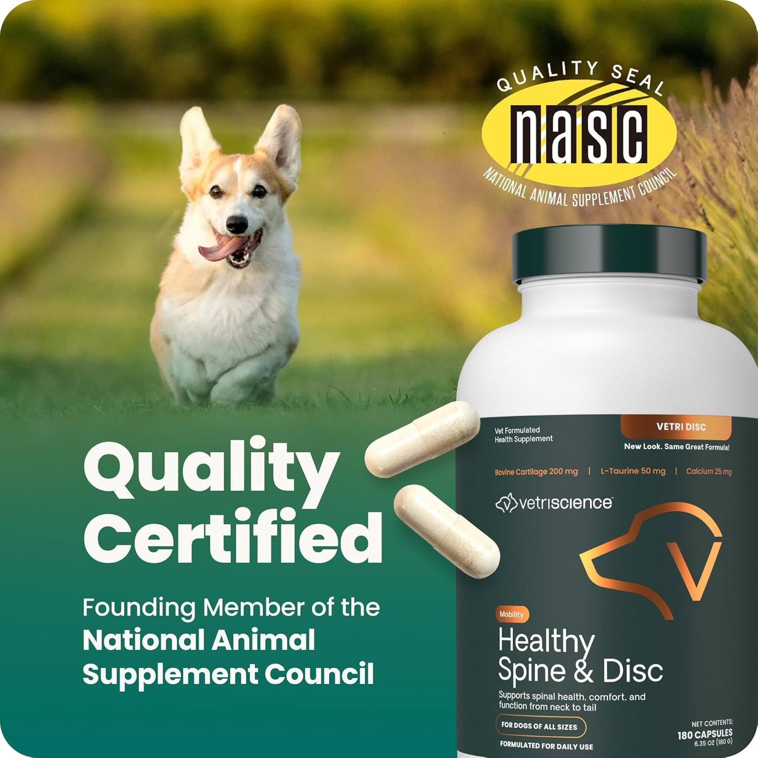 vetriscience-healthy-spine-disc-easy-open-capsules-back-and-spinal-support-chondroitin-and-taurine-supplement-for-dogs-perfect-for-dachshunds-corgis-frenchies-basset-hounds-more-180-count