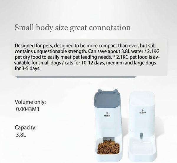 Automatic Pet Feeders Automatic Dog Food and Water Dispenser Water Dispenser for Dogs Gravity Water Dispenser Cat Feeders Automatic Cat Food Dog Water and Food Dispenser Gravity Pet Water Dispenser5