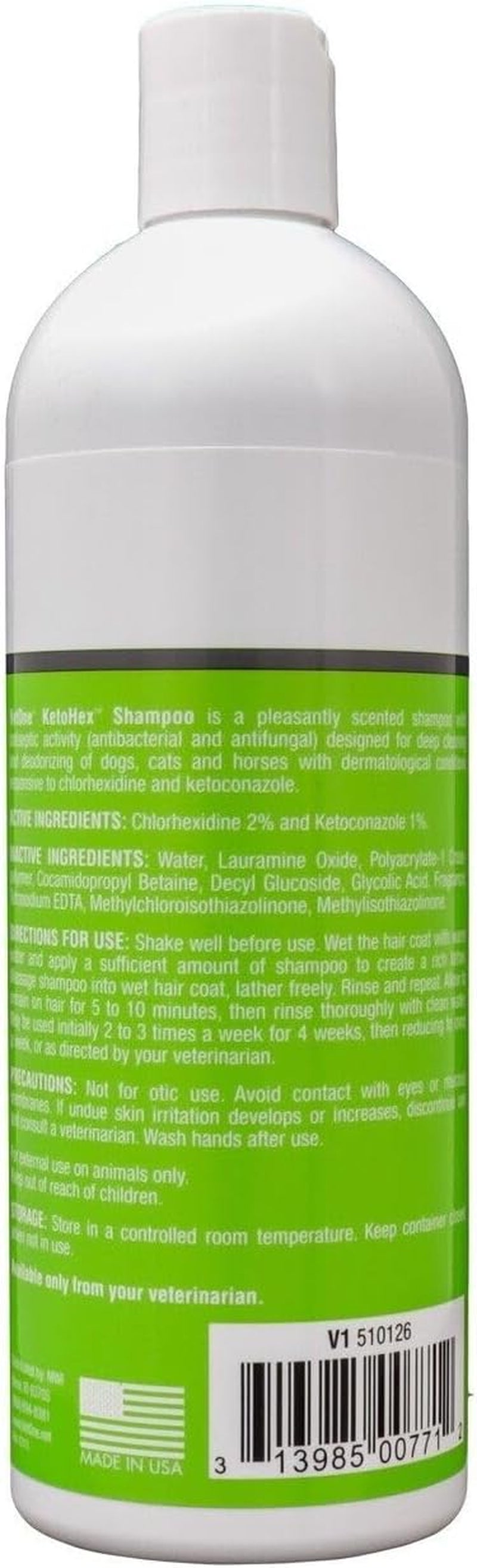 ketohex-cat-and-dog-shampoo-16-oz-anti-bacterial-cat-dog-flea-and-tick-treatment-for-sensitive-skin-infections-lesions-protects-moisturizes-antifungal-treatment-for-dogs-cats-vetone