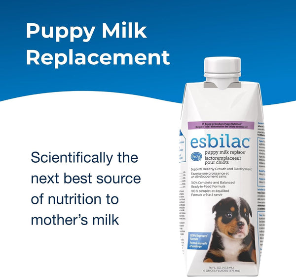 Petag Esbilac Puppy Milk Replacer Liquid - 16 Oz - Resealable, Ready-To-Feed Formula with Vitamins for Newborn Puppies to 1 Year - Easy to Digest - Storable & Portable3