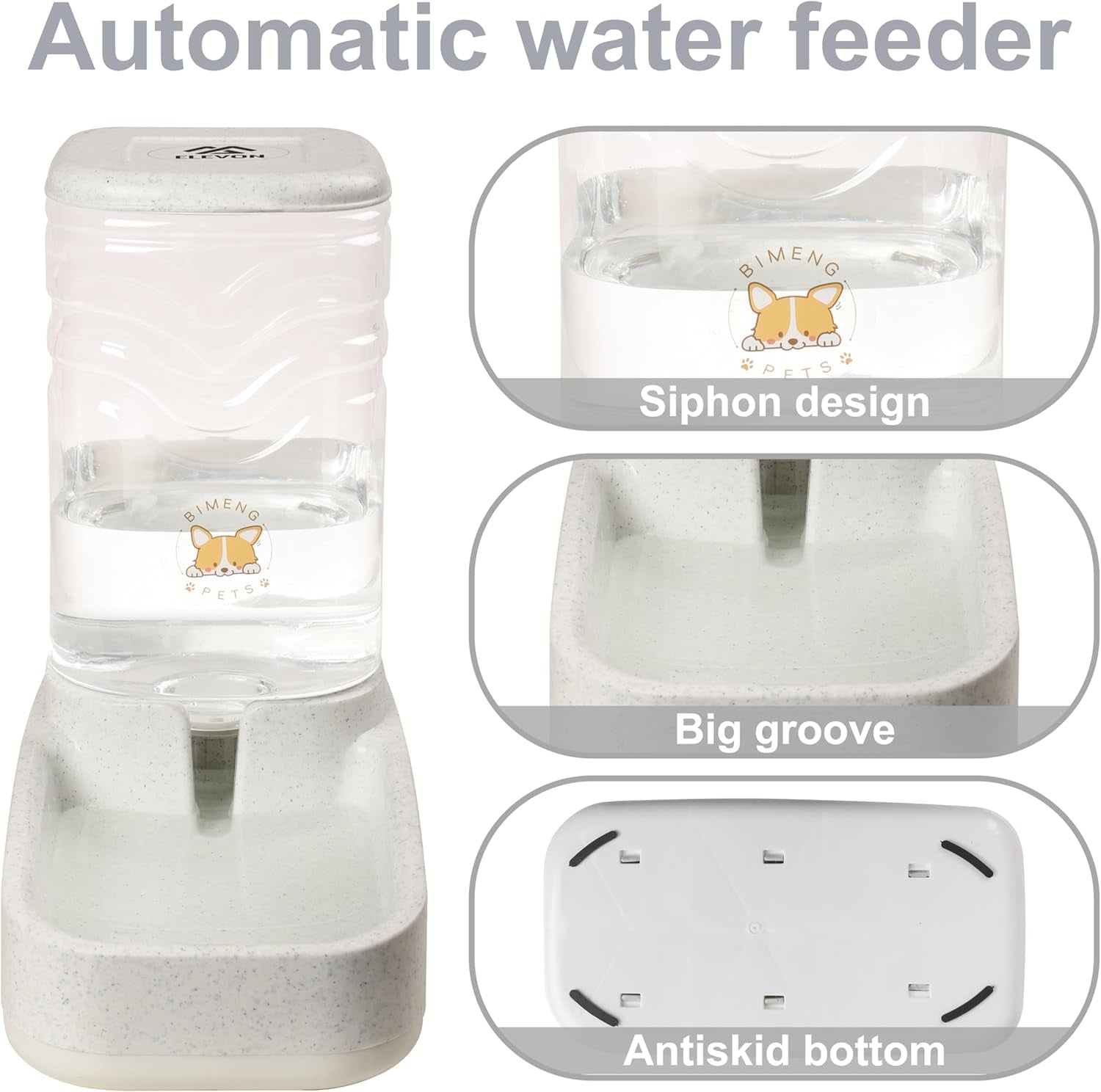 elevon-automatic-cat-feeder-gravity-food-and-water-dispenser-bowl-set-for-small-medium-dogs-animals-pet-feeder-dispenser-storage-food-3-8l-large-capacity-white-gray