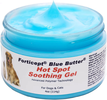 Blue Butter – Hot Spot Treatment for Dogs Cats | Dog Cat Wound Care | Skin Yeast Infections, Ringworm, Cuts, Rashes, First Aid Veterinary Strength anti Itch Cream 4Oz1