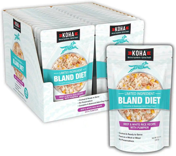 KOHA Limited Ingredient Bland Diet for Dogs, Chicken and White Rice Sensitive Stomach Wet Dog Food, Sold in over 5,000 Vet Clinics & Pet Stores, Gentle Easy to Digest Bland Diet Dog Food, Pack of 611