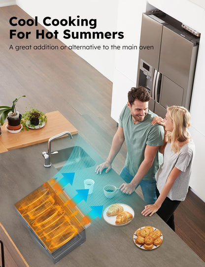 Bravo Pro Smart Toaster Oven Countertop, True Air Fryer Combo | Improved Convection, 35% Crispier, 112 Presets, Customizable Pizza Zones, Integrated Probe, PFAS Free, 30QT, Stainless Steel7