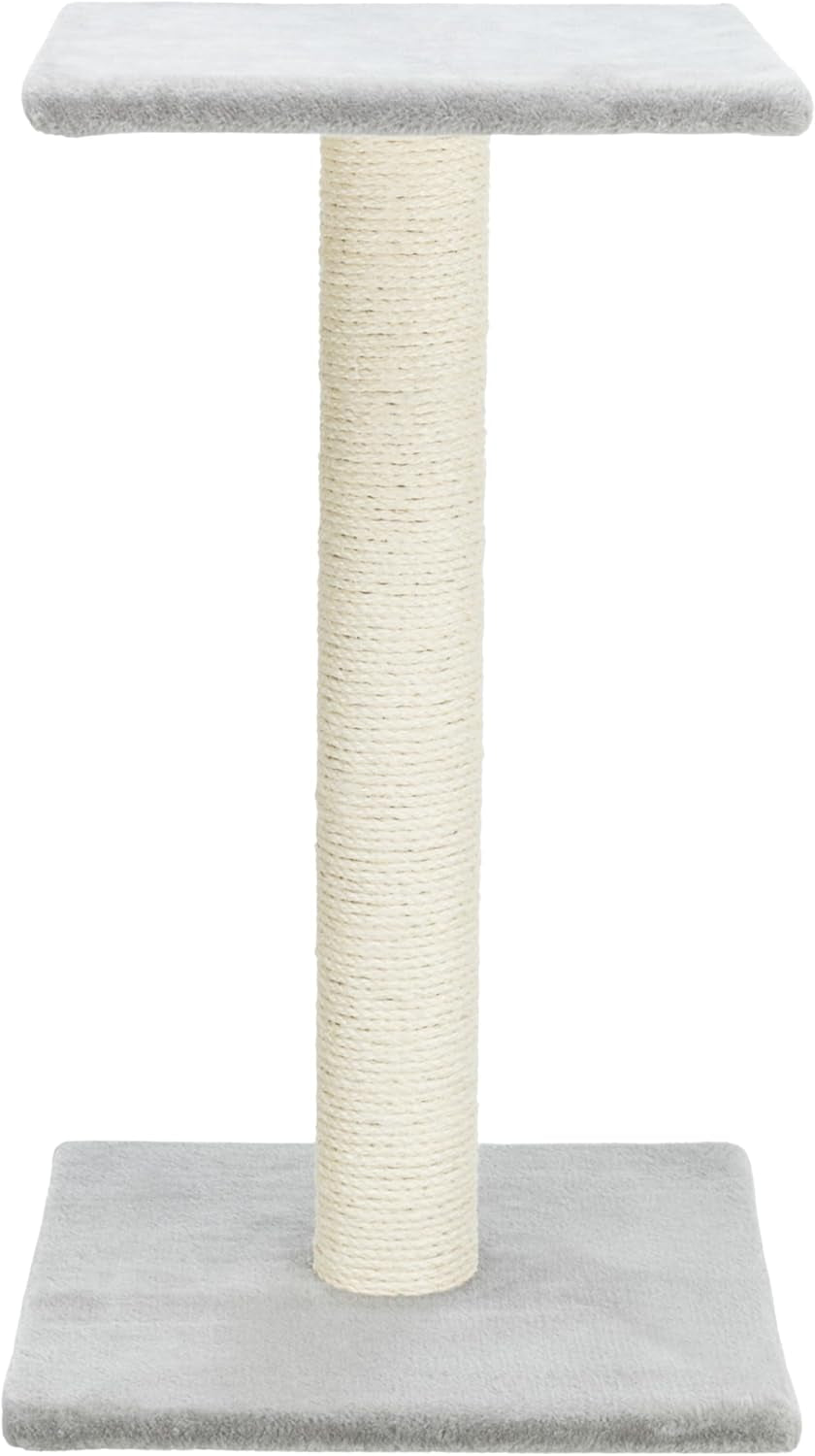trixie-espejo-cat-scratching-post-27-2-inch-cat-scratcher-with-soft-fabric-covering-base-and-durable-sisal-rope-with-resting-platform-gray