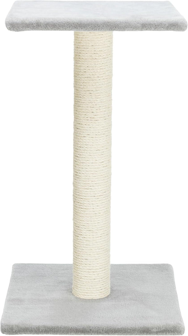 TRIXIE Espejo Cat Scratching Post 27.2 Inch - Cat Scratcher with Soft Fabric Covering Base and Durable Sisal Rope - with Resting Platform - Gray1