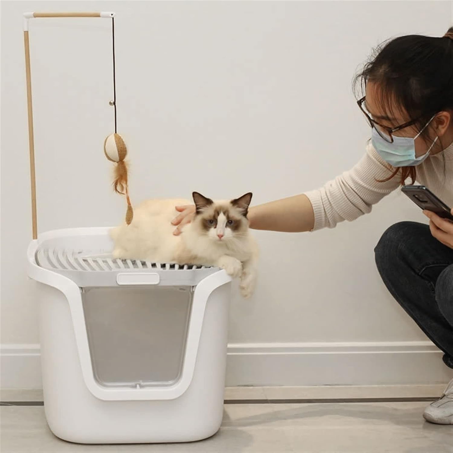dog-potty-training-toilet-cat-litter-box-top-entry-type-pan-with-scoop-large-anti-splashing-closed-potty-suitable-for-12-5kgc