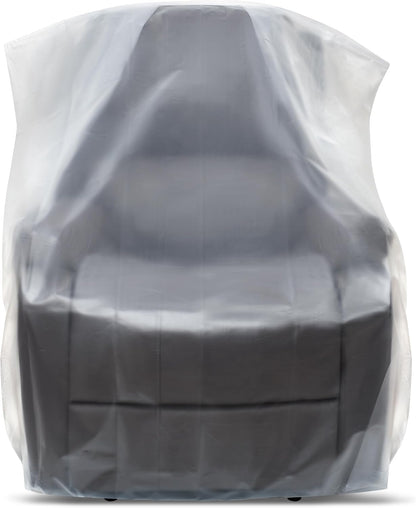 Plastic Furniture Covers for Moving Storage - Heavy-Duty Chair Cover Protectors, Waterproof & Dustproof Clear Moving Bags for Armchair or Recliner - Extra Large Bag Open Size 64 X 42 X 34 Inch9