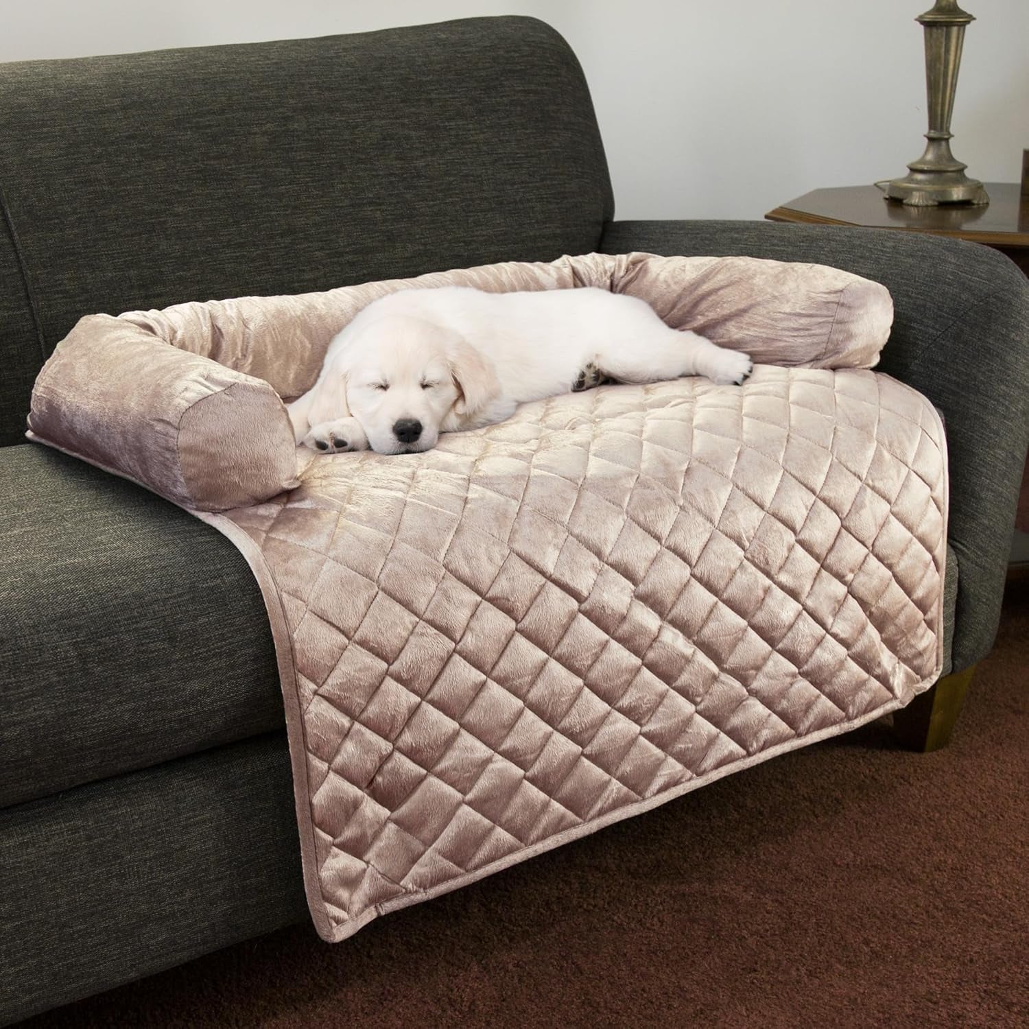 couch-cover-for-dogs-35x35-pet-furniture-protector-with-memory-foam-neck-bolster-quilted-fabric-and-water-resistant-base-layer-by-petmaker-gray