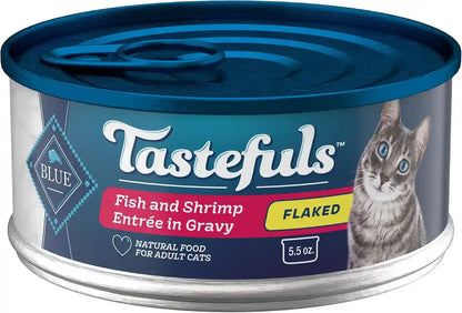 Blue Buffalo Tastefuls Flaked Adult Wet Cat Food Variety Pack (Tuna, Chicken, Fish & Shrimp), Natural Ingredients Enhanced with Vitamins, Minerals & Other Nutrients, 3-Oz. Each (12 Cans)37
