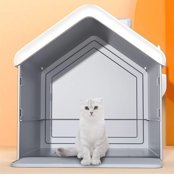 Pet Supplies, Hooded Cat Litter Box - Privacy, No Mess, Portable & Easy Clean(Pink)7