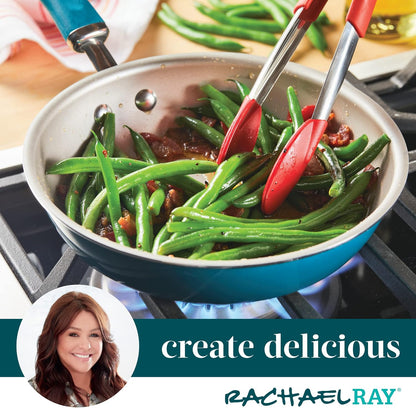 Create Delicious Nonstick Cookware Induction Pots and Pans Set, 13 Piece - Teal Shimmer6