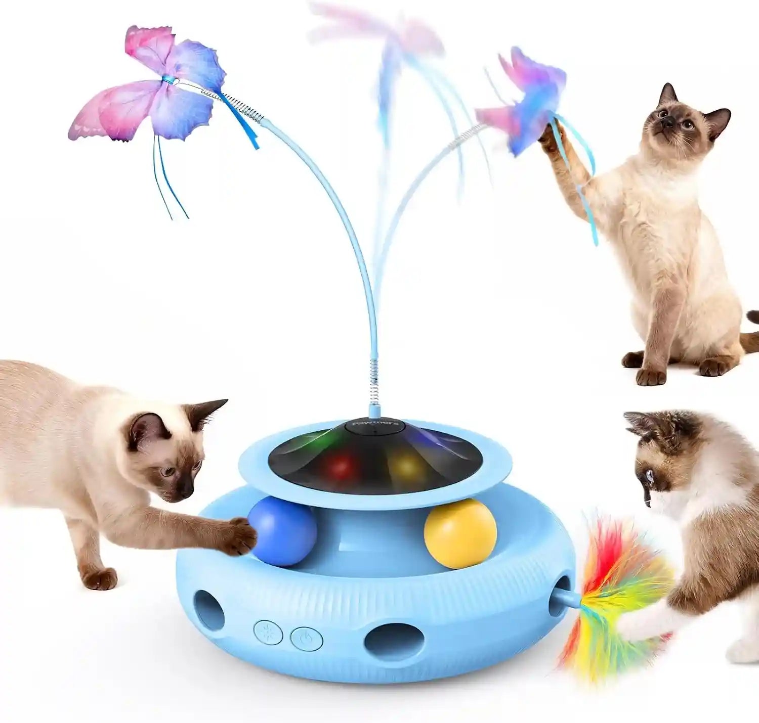 pawtners-interactive-cat-toy-4-in-1-automatic-interactive-kitten-toys-for-indoor-cats-rechargeable-with-fluttering-butterfly-track-balls-and-ambush-feather