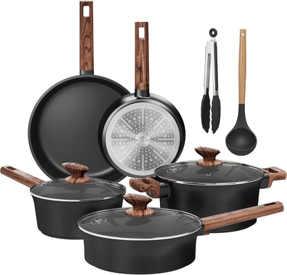10Pcs Ceramic Pots and Pans Set Non Stick | Non Toxic, Induction Cookware, PFOA & PFAS Free1