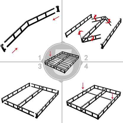 7 Inch Box Spring Queen Mattress Foundation with Easy Clean Cover | 3000Lbs Weight Capacity, Heavy Duty Metal, Non-Slip, No Noise, Easy Assembly7