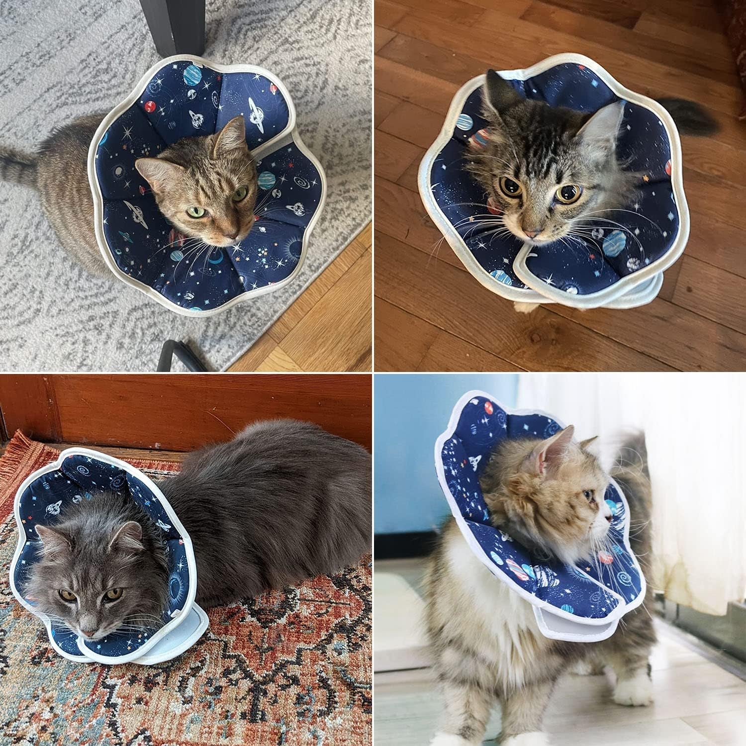 soft-cat-cone-adjustable-recovery-collar-after-surgery-to-prevent-licking-wound-protective-cat-neck-cone-comfortable-pet-elizabethan-collar-for-cats-kittens-and-puppies-m