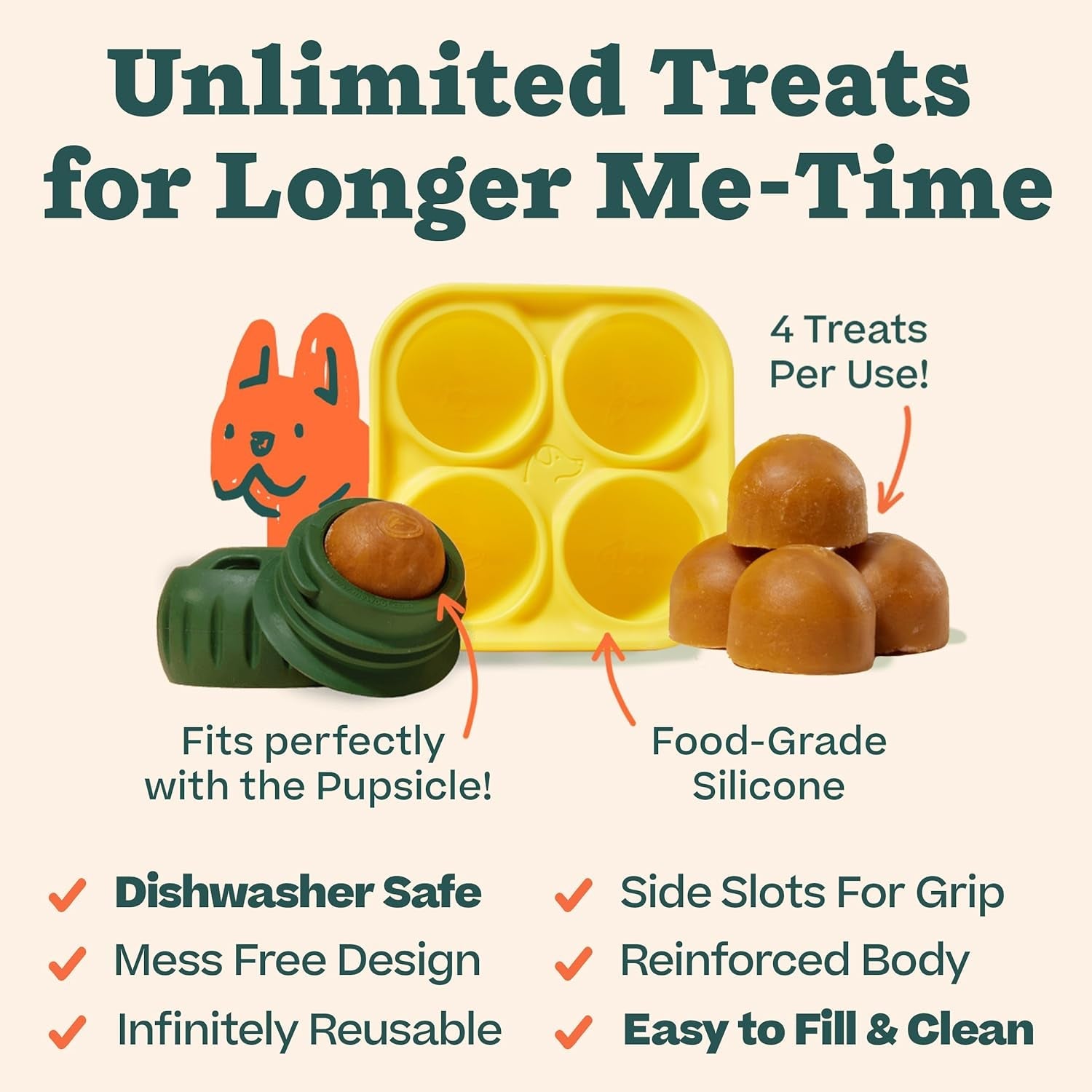 woof-pupsicle-dog-treat-toy-with-silicone-treat-tray-for-dogs-10-25-lbs-pupsicle-toy-for-small-dogs-silicone-treat-tray-homemade-frozen-treats-easy-fill-design-low-mess-play