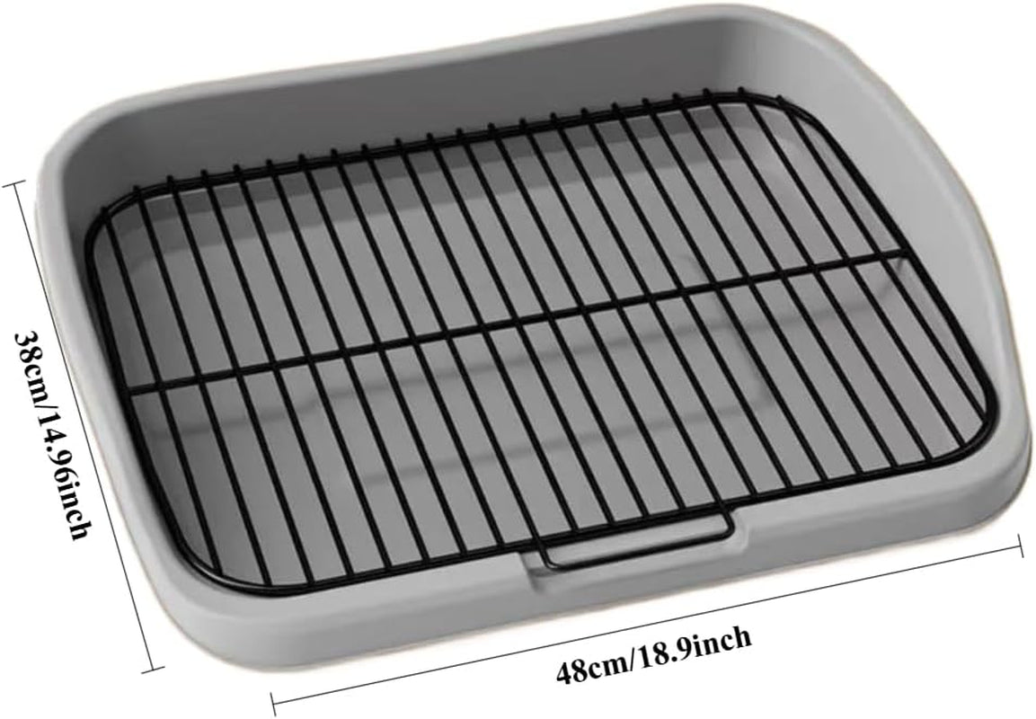 mesh-dog-potty-tray-removable-stable-structure-indoor-outdoor-dog-training-toilet-litter-box-for-small-medium-dogsgrey