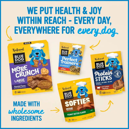 Blue Dog Bakery Natural Dog Treats, More Crunch Large, Assorted Flavors, 18Oz Box, 1 Box10