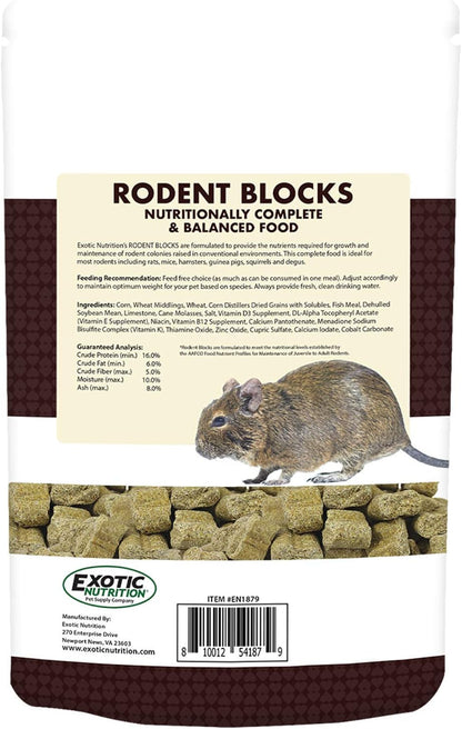 Rodent Blocks - Nutritional Rodent Food - for Rats, Mice, Squirrels, Degus (3 Lb.)2