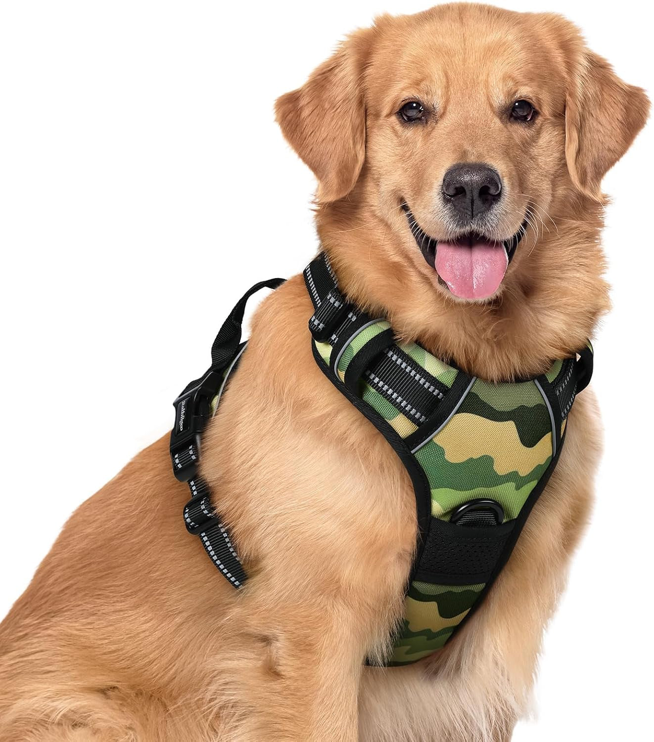 rabbitgoo-dog-harness-no-pull-for-large-dogs-with-2-leash-clips-pet-vest-no-choke-with-handle-adjustable-soft-padded-reflective-easy-control-for-walking-black-large