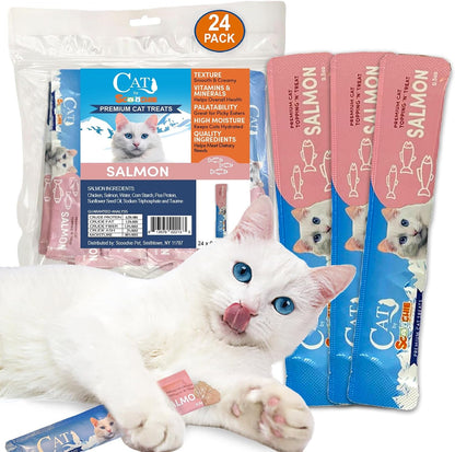 Scoochie Pet Cat Lick Treats, Chicken Salmon & Beef, 0.5Oz, 12 Pack | Variety Pack, Chicken, Salmon, Beef, Creamy Puree, No Chewing, Great for All Cats Especially Seniors8
