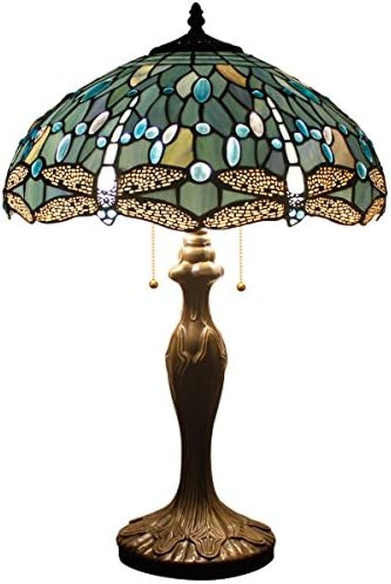 table-lamp-base-replacement-only-with-6pcs-bulb-wide-6-5-height-24-inch-fit-for-12-14-16-18-inch-tiffany-style-stained-glass-lampshade-dark-bronze-finish-metal-pull-chain-switch