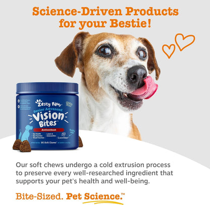 Zesty Paws Eye Supplement for Dogs - Vision Support with Antioxidants & Omega 3 Fatty Acids - 90 Chews5