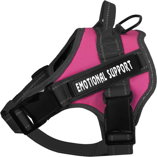 Voopet Service Dog Harness, Emotional Support Pet Vest Harness, Reflective Breathable & Adjustable No Pull ESA Harness for Small Medium Large Dogs (With 4 PCS Removeable Tags),Xx Small (Pack of 1)26