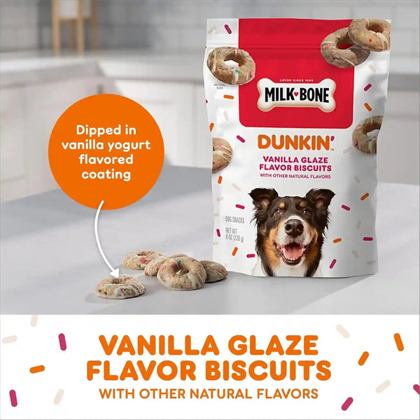 Milk-Bone Dunkin’ Vanilla Glaze Flavor Dog Biscuits with Other Natural Flavors, 8 Oz. Bag3