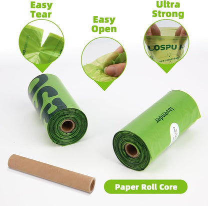 Dog Poop Bags Rolls, Extra Thick Leak Proof Pet Waste Bag, 360 Count Tear Resistant Poop Bags for Dogs for Outdoor Doggie Walking and Cat Litters Cleaning2