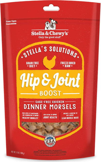 Stella & Chewy'S – Stella’S Solutions Skin & Coat Boost – Grass-Fed Lamb & Wild-Caught Salmon Dinner Morsels – Freeze-Dried Raw, Protein Rich, Grain Free Dog Food – 4.25 Oz Bag12
