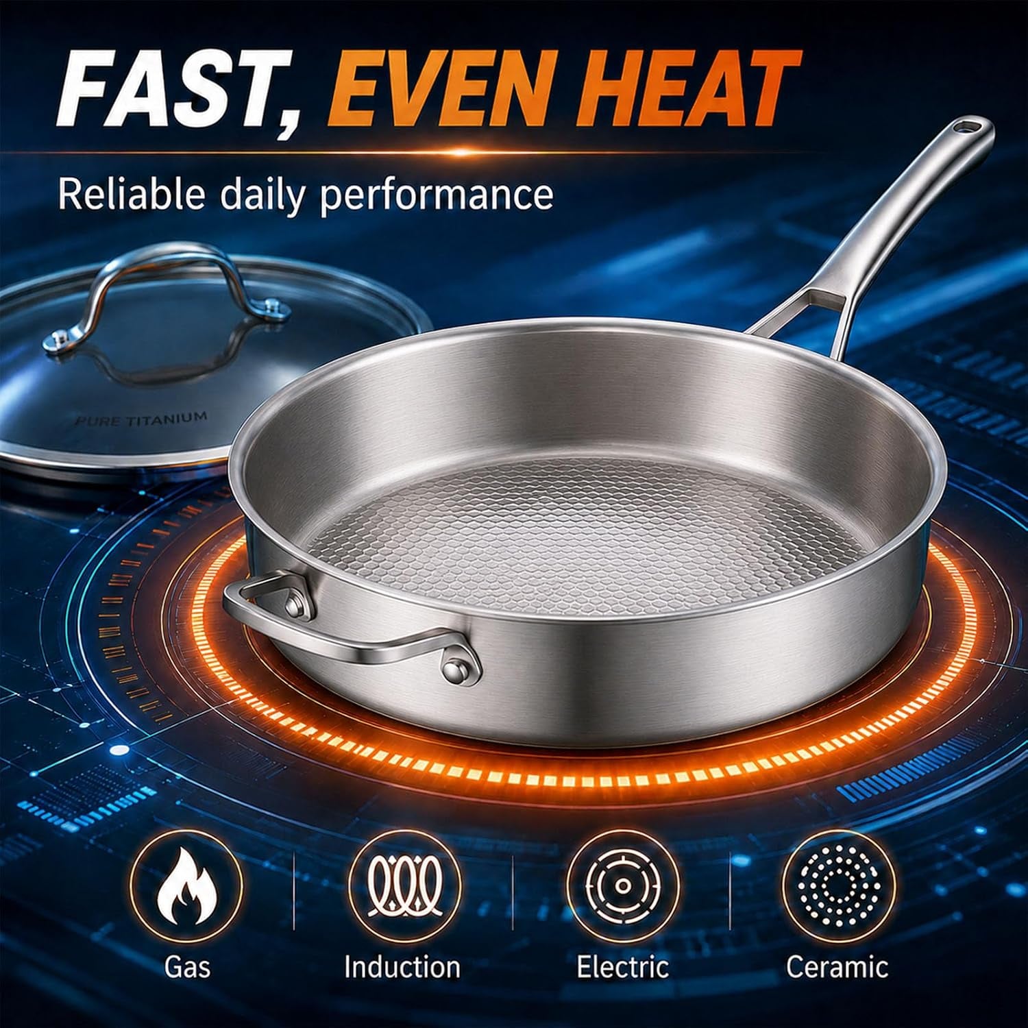 titanium-frying-pan-pure-with-lid-uncoated-hammered-deep-skillet-for-cooking-pfas-pfoa-ptfe-free-nonstick-cookware-scratch-resistant-for-induction-gas-oven-dishwasher-safe-9-44in