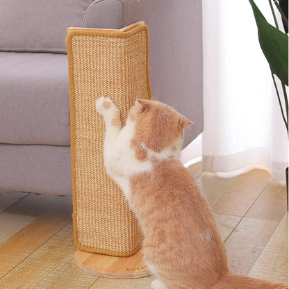 SHENGOCASE 2-Pack 24.5" Tall No Drilling Wall Sofa Couch Corner Cat Sisal Scratcher,Scratching Post,Replaceable Sisal Scratch Pad Mat, Couch Protector2