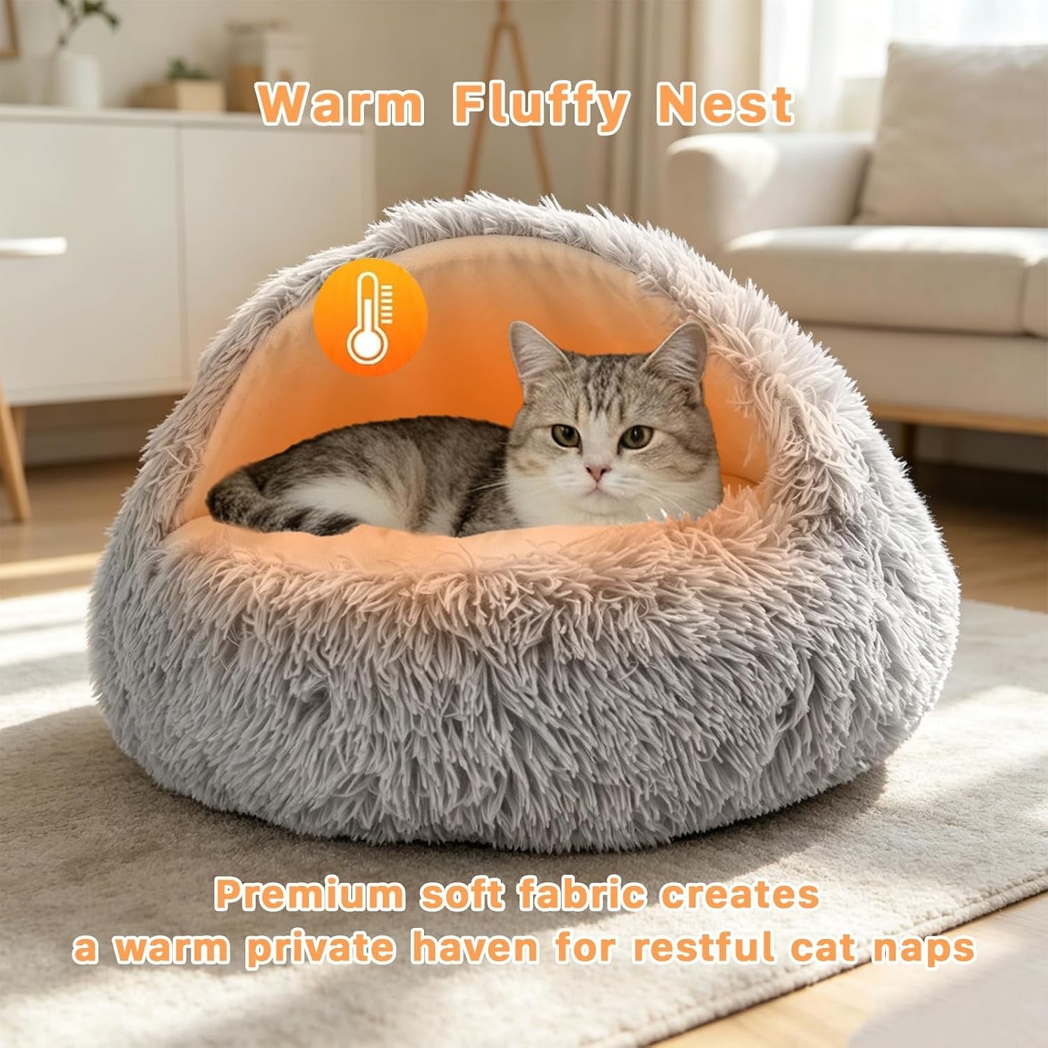 cat-cave-for-indoor-cats-fluffy-hooded-enclosed-pet-bed-for-small-dogs-24-inch-washable-dog-bed-for-puppy-and-kitten-with-anti-slip-bottom-anti-anxiety-light-grey