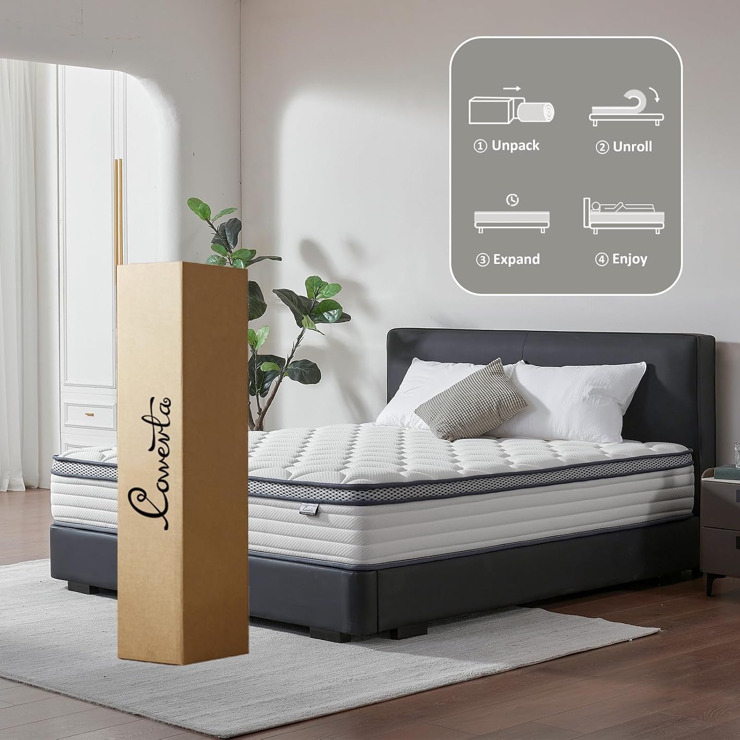 full-size-mattress-12-inch-hybrid-mattress-in-a-box-individual-pocket-springs-medium-firm-pressure-relief-breathable-comfort-and-durable