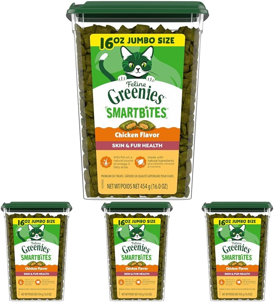 greenies-feline-smartbites-skin-fur-health-cat-treats-salmon-4-6-oz-fish-oil-flaxseed-omega-3s-no-artificial-flavors-or-preservatives-under-2-calories-per-treat-crunchy-soft