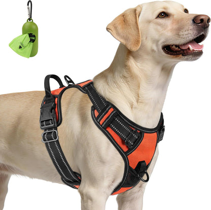 Joytale No Pull Dog Harness Medium Sized Dog, Front Clip, Black | Grab Handle for Instant Control, Padded & Adjustable Vest, Sturdy Metal D-Rings, for Safe Training & Daily Walking38