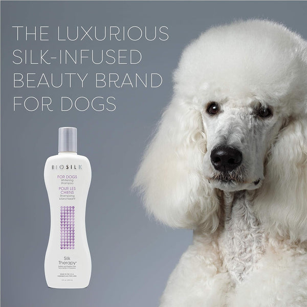 Biosilk Silk Therapy Whitening Dog Shampoo, Brightening Pet Shampoo with Silk Protein for White and Light Colored Coats, Enhances Shine and Softness, Ph Balanced Dog Wash, 12 Fl Oz | Brightening Formula with Silk Protein Enhances Shine and Softness for White and Light Coats5