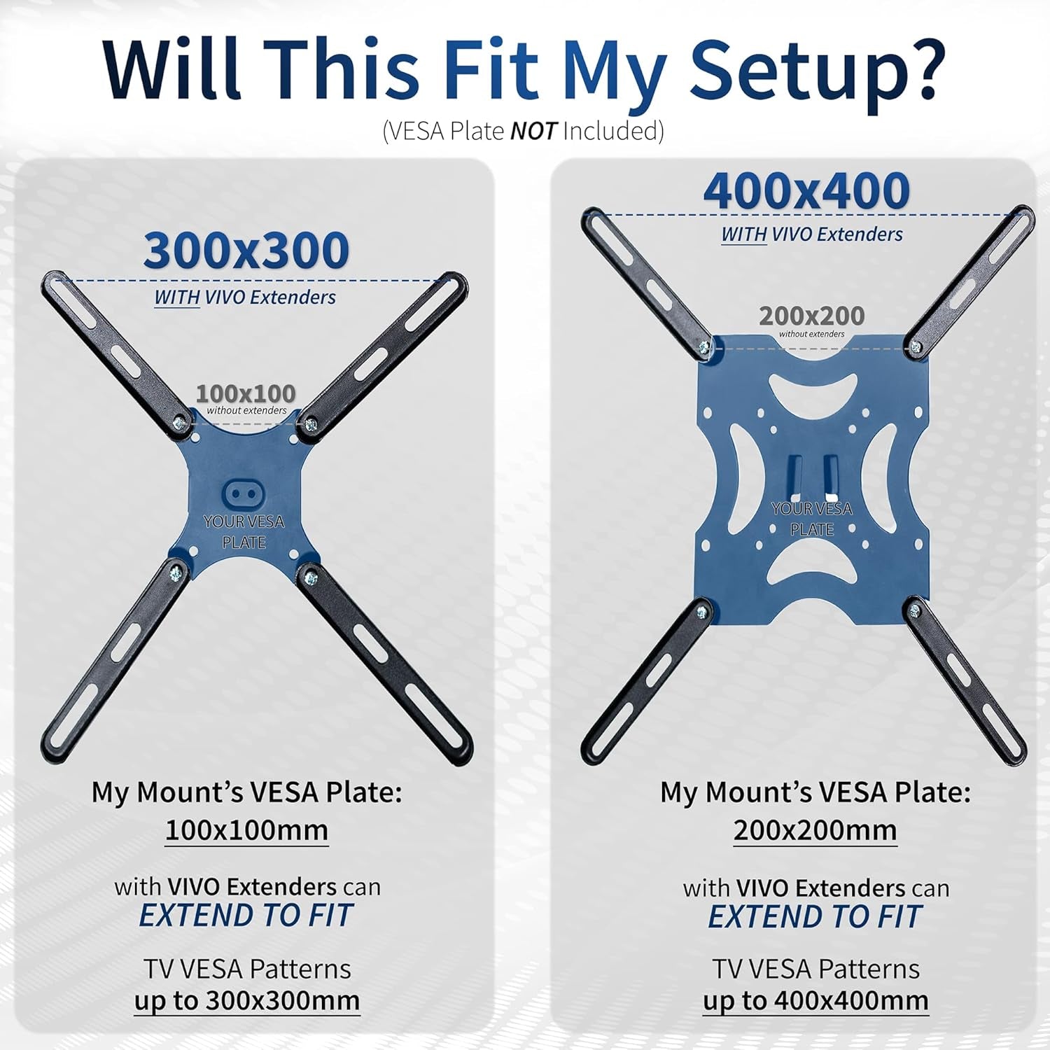 vivo-steel-vesa-extension-mount-adapter-brackets-for-screens-32-to-55-inch-lcd-led-tv-conversion-plate-kit-for-vesa-up-to-400x400mm-mount-ad400b