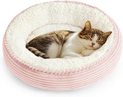 Love'S Cabin round Donut Cat and Dog Cushion Bed, 20In Bed for Cats or Small Dogs, Anti-Slip & Water-Resistant Bottom, Super Soft Durable Fabric Pet Beds, Washable Luxury Cat & Dog Bed Gray27