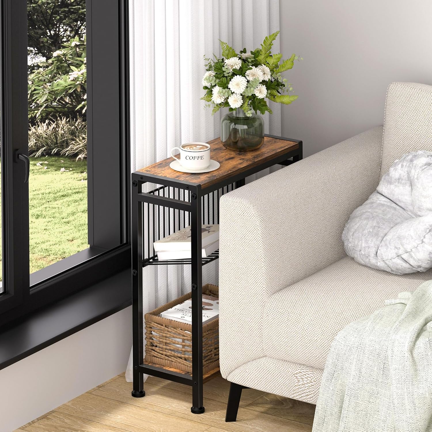 small-side-table-for-small-space-3-tier-narrow-end-table-with-magazine-holder-slim-nightstand-skinny-snack-couch-table-in-living-room-bedroom-study-and-balcony-rustic-brown-black