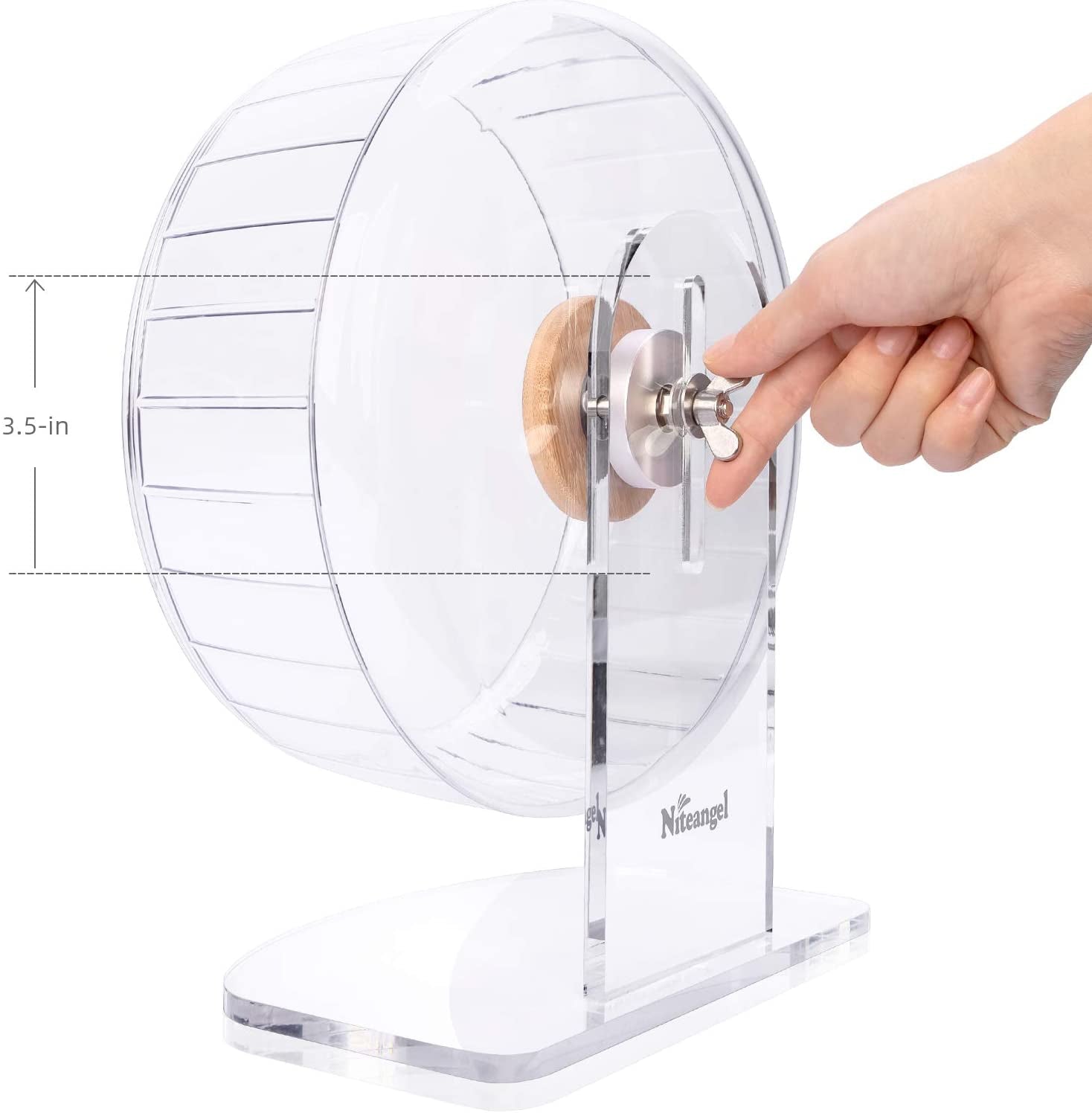 niteangel-super-silent-hamster-exercise-wheels-quiet-10-inch-running-wheel-can-10-6-13-4-adjustable-height-no-bend-back-spinner-running-for-dwarf-syrian-hamster-gerbils-mice-or-other-small-animal